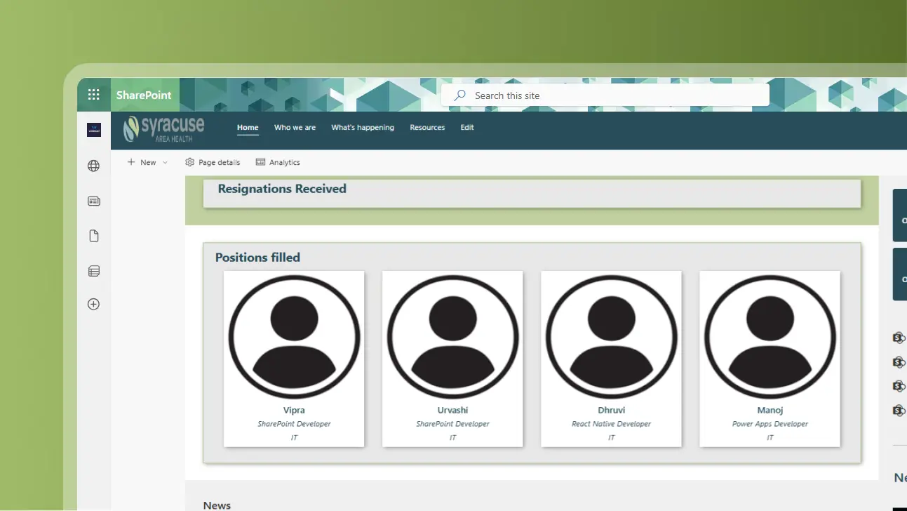 SharePoint Web Part – HR Analytics