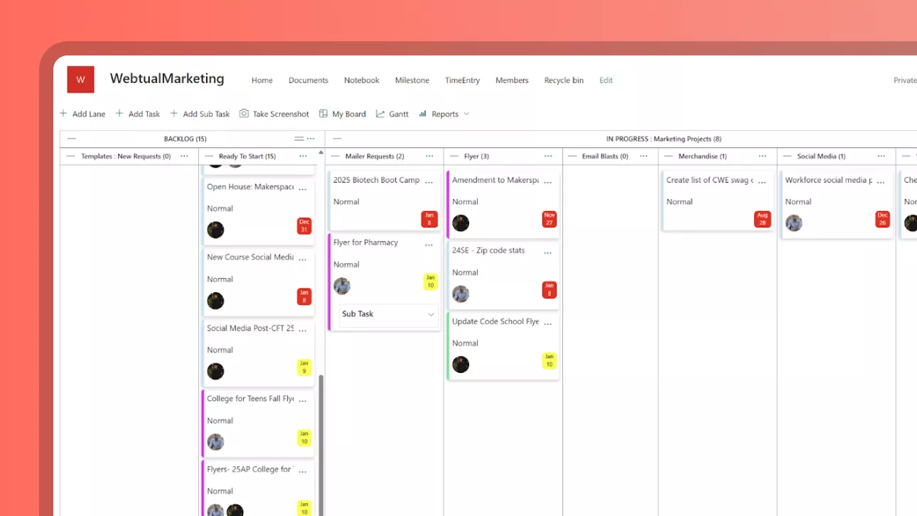 SharePoint Project Management Solution